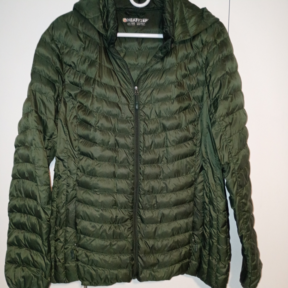 Women's Green HeatKeep Lightweight Puffer Jacket